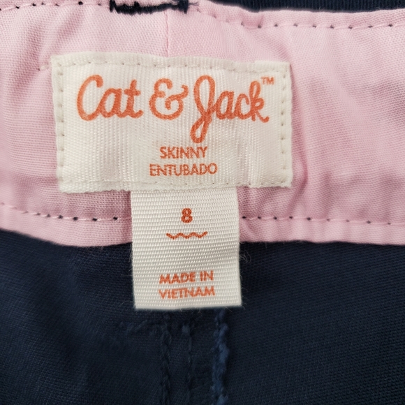NWT Cat & Jack Girls School Uniform Pants Size 8 - Two Pack Fighter Pilot Blue - Picture 3 of 7
